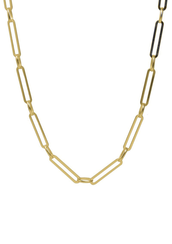 Golden chunky chain choker necklace Alex on white background