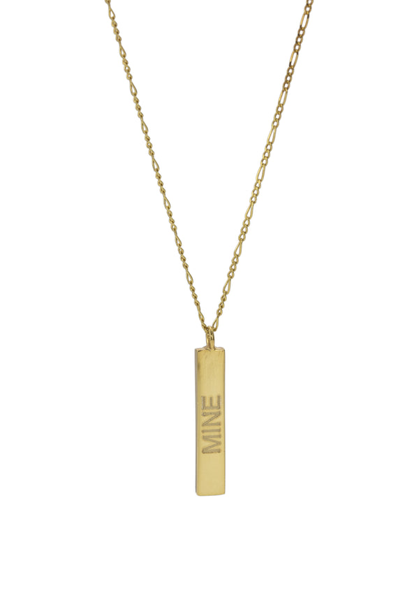 Girl Power Necklace Gold Back