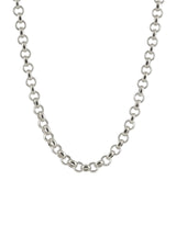 Silver chunky chain necklace Bea on white background